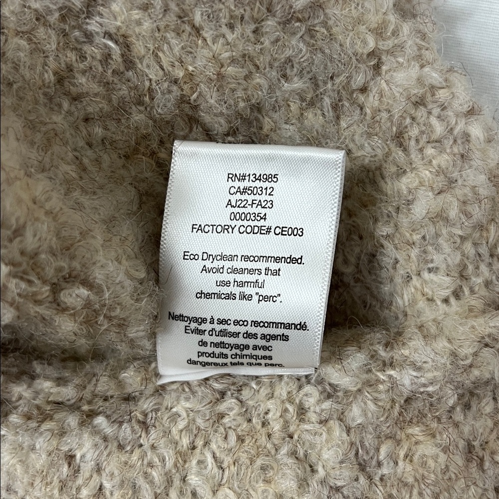 For Love and Lemons Song Duster Cardigan Fuzzy Fluffy Chunky Neutral Tan Taupe S - Picture 8 of 13